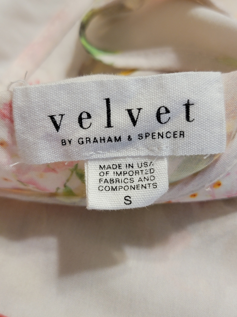 Velvet by Graham & Spencer Floral Watercolor Sleeveless Blouse Top Small - Picture 9 of 12